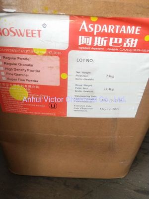 Aspartame Ingredientes alimentares Sinosweet White Ultra Fine Sweetener Fórmula C14h18n2o5