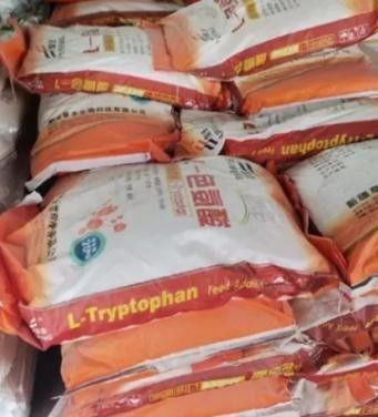Pedido personalizado de L-triptofano em pó de qualidade para alimentos para animais CAS 73-22-3 para alimentos para animais refinados