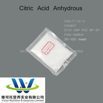 Ácido cítrico Aditivo alimentar anidro CAS 77-92-9 A escolha perfeita para a indústria alimentar