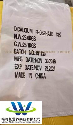 5000 toneladas/mês DCP branco 18% min. Pó / grau de alimentação granular / fosfato de dicálcio