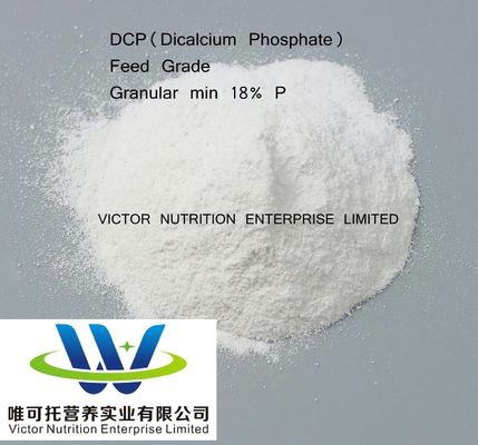 Grau de ração animal DCP 18% Fosfato de Dicalcio Certificado Fami-QS Granular para Alimentação de Aves