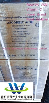 Material de embalagem de papel Shandong Luwei 99% de pureza Ácido ascórbico em pó CAS 50-81-7