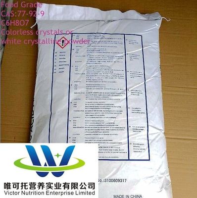 Ácido cítrico Fórmula anidra C6H8O7 para aditivos alimentares Ttca Prazo de validade 12 meses