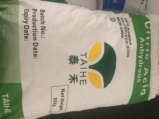 Ácido cítrico em pó anidro de qualidade alimentar superior/número CAS 77-92-9/fórmula C6h8o7