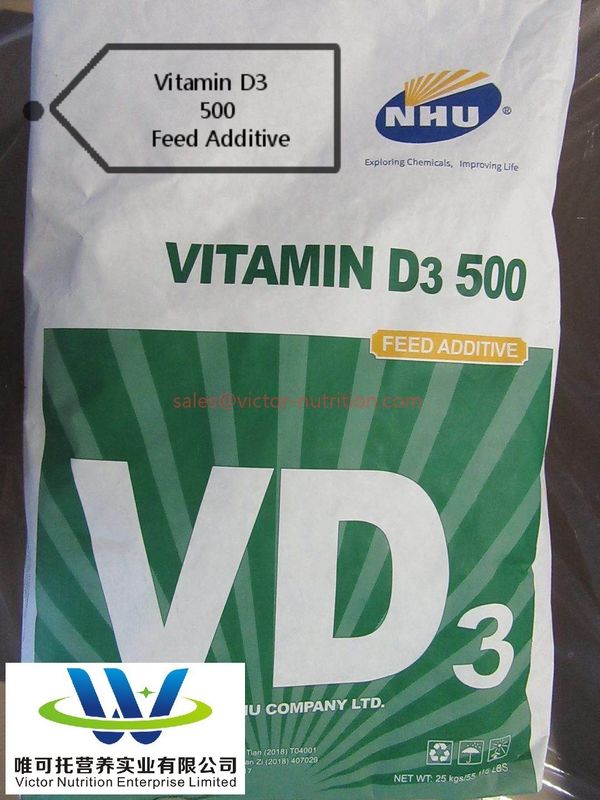 Vitamina D3 500 000 IU para alimentação animal de alto rendimento Vd3 500 Vitaminas 5000 toneladas/mês