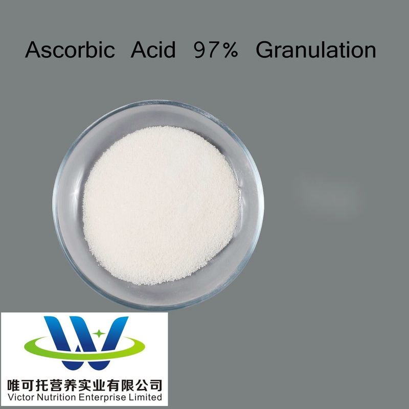 Luwei Cspc Huazhong Vitamina C DC97 Ácido ascórbico 97% Granulação revestida 97% Fórmula C6H8O6