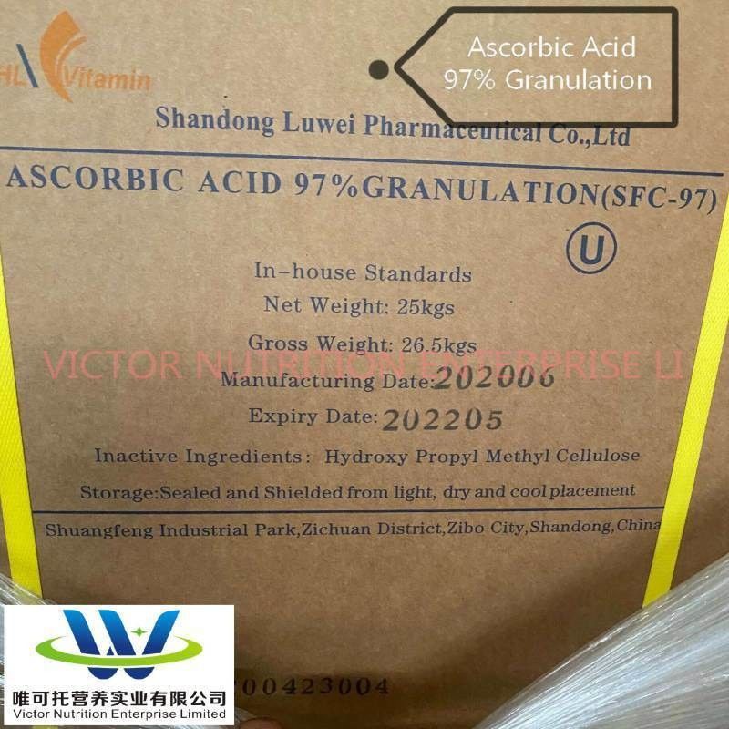 CAS n.o 50-81-7 Ácido ascórbico DC97/ Vitamina C DC97 / Período de validade 12 meses
