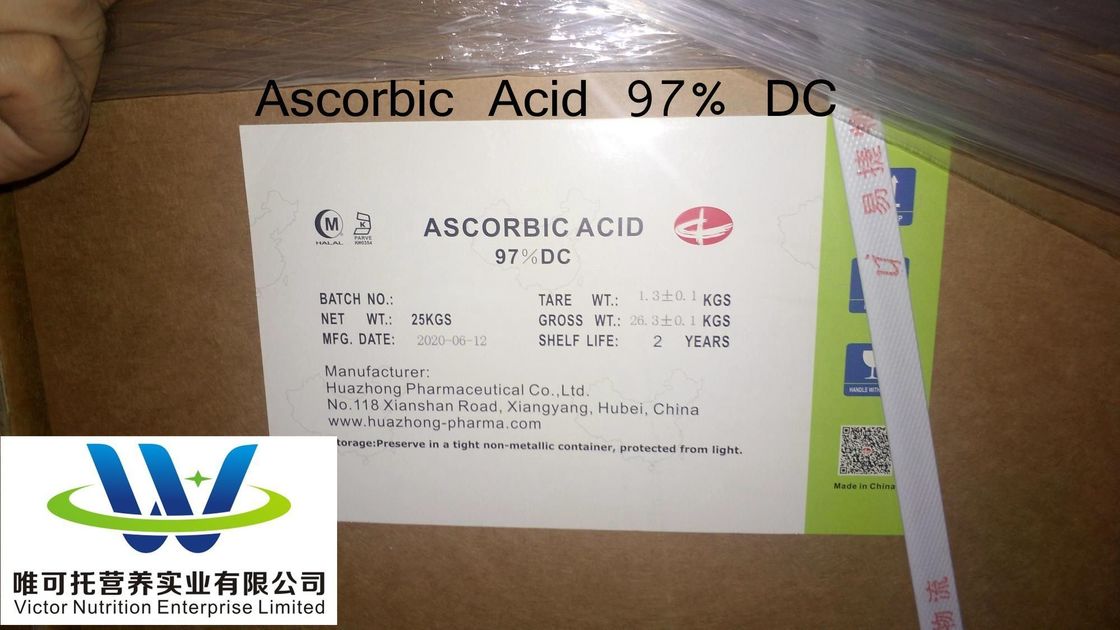 Aditivo alimentar Ácido ascórbico DC97% Vitamina C CAS n.o 50-81-7